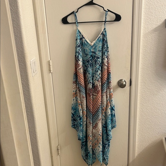 American Rag Blue and White Patterned Dress. Size XL. - Picture 1 of 4